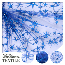 Oem Différents types de tissus brodés bleus décoratifs confortables